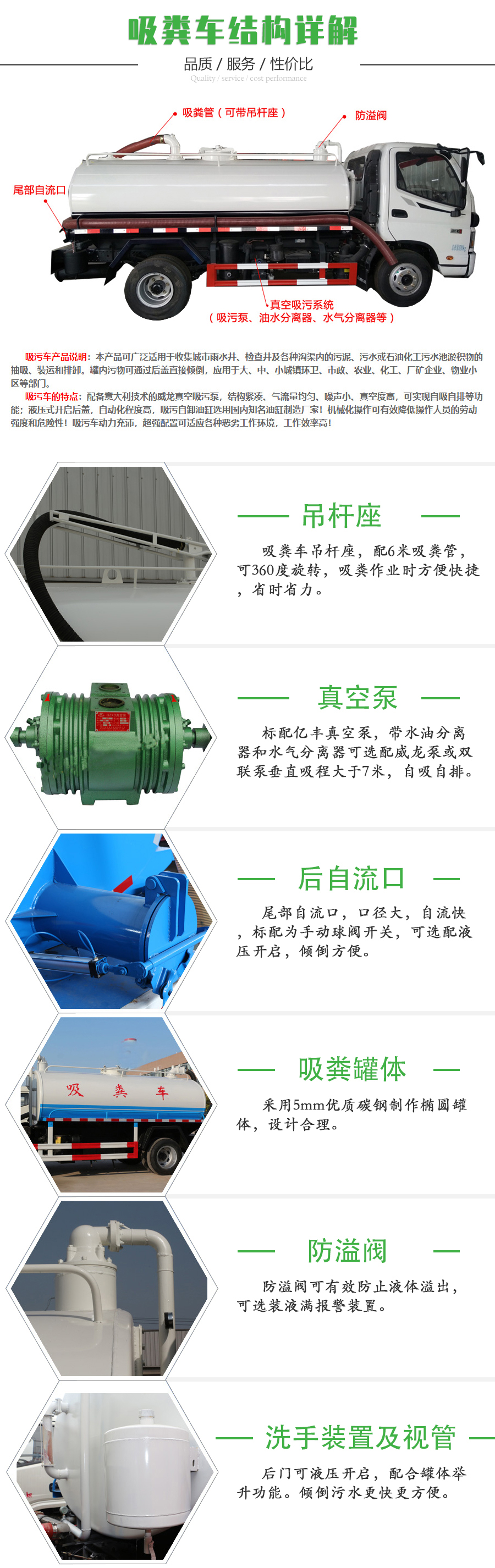 宁汽牌HLN5120GXEE6型吸粪车